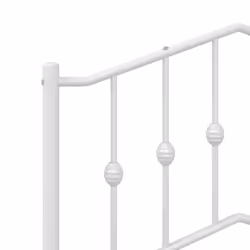 vidaXL Metal Headboard Bedroom Home Decor Bed Header Guest Room Bed Headboard - white, 200 cm - Additional view 4