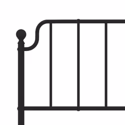 vidaXL Metal Bed Frame Home Bedroom Bed Base Mattress Foundation Bedstead - black, 193 x 203 cm/with headboard - Additional view 7