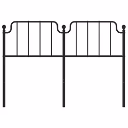 vidaXL Metal Headboard Bedroom Home Decor Bed Header Guest Room Bed Headboard - black, 140 cm