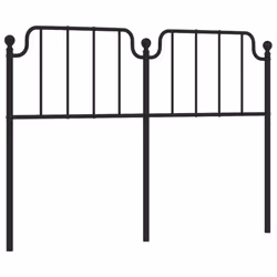 vidaXL Metal Headboard Bedroom Home Decor Bed Header Guest Room Bed Headboard - black, 160 cm