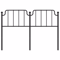 vidaXL Metal Headboard Bedroom Home Decor Bed Header Guest Room Bed Headboard - black, 160 cm