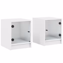 VidaXL 836344, White, Glass, Wood, 60 kg, 350 mm, 370 mm, 420 mm