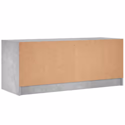 vidaXL TV Cabinet with Glass Doors TV Stand Entertainment Centre Smoked Oak - concrete grey - Additional view 7