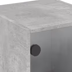 vidaXL Side Cabinet with Glass Doors Hall Storage Cabinet Cupboard Sonoma Oak - concrete grey - Additional view 8