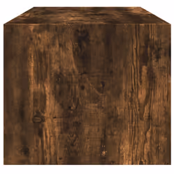 vidaXL Coffee Table with Glass Doors Hallway Tea Side End Table Sofa Table - smoked oak - Additional view 6
