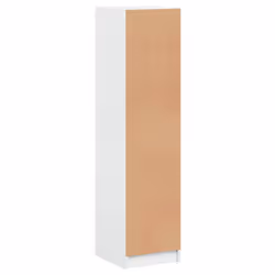 vidaXL Highboard with Glass Door Tall Sideboard Cupboard Home Storage Cabinet - white - Additional view 6