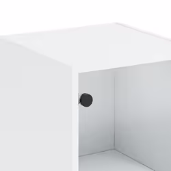 vidaXL Highboard with Glass Door Tall Sideboard Cupboard Home Storage Cabinet - white - Additional view 8