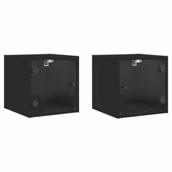 VidaXL 836465, Black, Glass, Wood, 60 kg, 350 mm, 370 mm, 350 mm