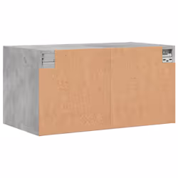 vidaXL Wall Cabinets with Glass Doors Bathroom Cupboard Wall Storage Cabinet - concrete grey, 2 pcs - Additional view 8