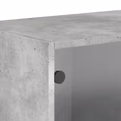 vidaXL Wall Cabinets with Glass Doors Bathroom Cupboard Wall Storage Cabinet - concrete grey, 2 pcs - Additional view 9