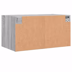 vidaXL Wall Cabinets with Glass Doors Bathroom Cupboard Wall Storage Cabinet - grey sonoma, 2 pcs - Additional view 8