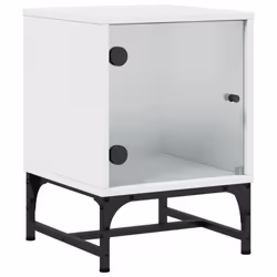 VidaXL 836518, White, Glass, Steel, Wood, 60 kg, 350 mm, 370 mm, 500 mm