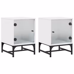 VidaXL 836519, White, Glass, Steel, Wood, 60 kg, 350 mm, 370 mm, 500 mm