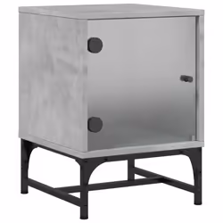 VidaXL 836524, Concrete colour, Glass, Steel, Wood, 60 kg, 350 mm, 370 mm, 500 mm
