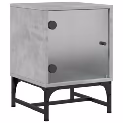 VidaXL 836525, Concrete colour, Glass, Steel, Wood, 60 kg, 350 mm, 370 mm, 500 mm