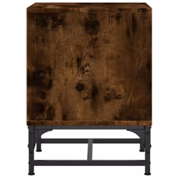 vidaXL Bedside Cabinets with Glass Doors Nightstand End Table 2 pcs Smoked Oak - Additional view 7