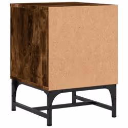 vidaXL Bedside Cabinets with Glass Doors Nightstand End Table 2 pcs Smoked Oak - Additional view 8