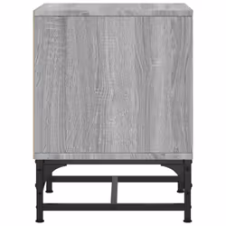 vidaXL Bedside Cabinet with Glass Door Nightstand Side End Table Grey Sonoma - Additional view 6