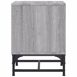vidaXL Bedside Cabinets with Glass Doors Bed Side Table 2 pcs Grey Sonoma - Additional view 7