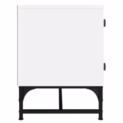 vidaXL TV Cabinet with Glass Doors Home TV Stand Entertainment Centre TV Unit - white - Additional view 5