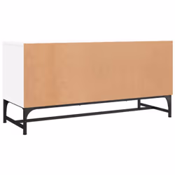 vidaXL TV Cabinet with Glass Doors Home TV Stand Entertainment Centre TV Unit - white - Additional view 6