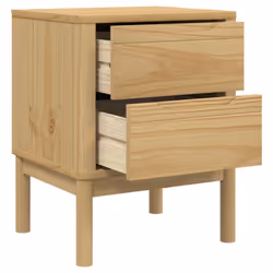vidaXL Bedside Cabinet Nightstand Side Table Bed Side Cabinet Solid Wood Pine - wax brown - Additional view 7
