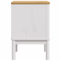 vidaXL Bedside Cabinet Nightstand Side Table Bed Side Cabinet Solid Wood Pine - white - Additional view 5