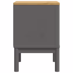 vidaXL Bedside Cabinet Nightstand Side Table Bed Cabinet Grey Solid Wood Pine - Additional view 5