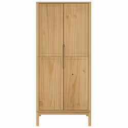 vidaXL Wardrobe Closet Clothes Organiser Storage Cupboard Solid Wood Pine - wax brown - Additional view 4