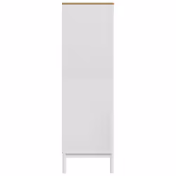 vidaXL Wardrobe Closet Clothes Organiser Storage Cupboard Solid Wood Pine - white - Additional view 5