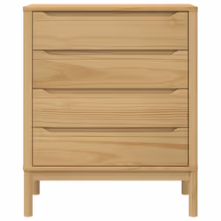 vidaXL Chest of Drawers Storage Drawer Cabinet Sideboard Grey Solid Wood Pine - wax brown - Additional view 4