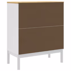 vidaXL Chest of Drawers Storage Drawer Cabinet Sideboard Grey Solid Wood Pine - white - Additional view 6