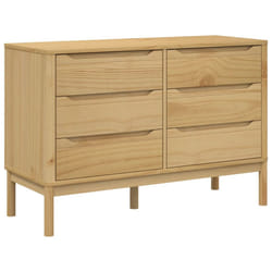 vidaXL Chest of Drawers Hall Storage Drawer Cabinet Wax Brown Solid Wood Pine