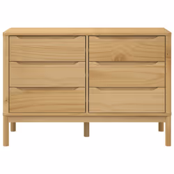 vidaXL Chest of Drawers Hall Storage Drawer Cabinet Wax Brown Solid Wood Pine - Additional view 4