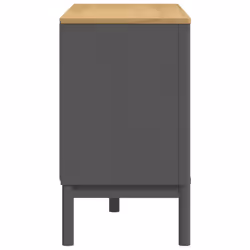 vidaXL Chest of Drawers Storage Drawers Cabinet Sideboard Solid Wood Pine - grey - Additional view 5
