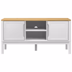 vidaXL TV Cabinet TV Stand Media TV Unit Entertainment Centre Solid Wood Pine - white - Additional view 4