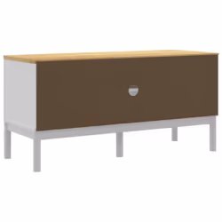 vidaXL TV Cabinet TV Stand Media TV Unit Entertainment Centre Solid Wood Pine - white - Additional view 6