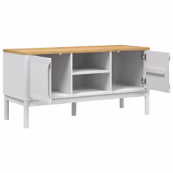 vidaXL TV Cabinet TV Stand Media TV Unit Entertainment Centre Solid Wood Pine - white - Additional view 7
