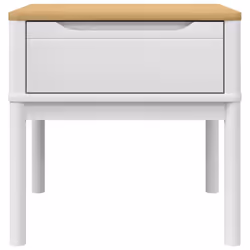vidaXL Lamp Table Hallway Side Table Bedside Accent Table Solid Wood Pine - white - Additional view 4