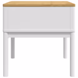 vidaXL Lamp Table Hallway Side Table Bedside Accent Table Solid Wood Pine - white - Additional view 5