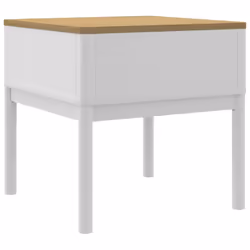 vidaXL Lamp Table Hallway Side Table Bedside Accent Table Solid Wood Pine - white - Additional view 6