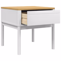 vidaXL Lamp Table Hallway Side Table Bedside Accent Table Solid Wood Pine - white - Additional view 7