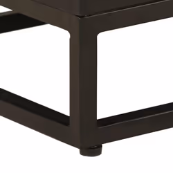 vidaXL Bedside Cabinet Nightstand Bed Table Black Solid Wood Mango and Iron - Additional view 7