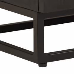 vidaXL Bedside Cabinet Nightstand Bed Table Black Solid Wood Mango and Iron - Additional view 7