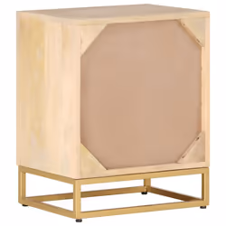 vidaXL Bedside Cabinet Nightstand Bed Side Table Solid Wood Mango and Iron - Additional view 4