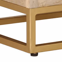 vidaXL Bedside Cabinet Nightstand Bed Side Table Solid Wood Mango and Iron - Additional view 7