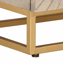 vidaXL Bedside Cabinet Nightstand Bed Side Table Solid Wood Mango and Iron - Additional view 7