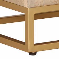 vidaXL Bedside Cabinet Nightstand Bed Side Table Solid Wood Mango and Iron - Additional view 8