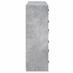 vidaXL Bookcase with Doors Bookshelf Storage Rack Cabinet Engineered Wood - concrete grey - Additional view 7
