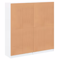vidaXL Bookcase with Doors Bookshelf Rack Cabinet Sonoma Oak Engineered Wood - white - Additional view 8